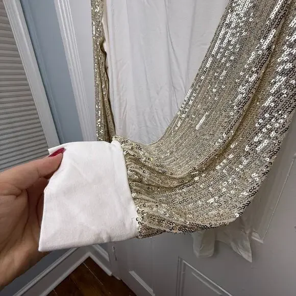 Jingle Belles Kim Gravel Sequin Sleeve White Top Womens 3X Party NWOT QVC - Picture 2 of 10